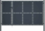 vidaXL Πόρτα Περίφραξης Κήπου Ανθρακί 200x350cm 144540
