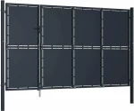 vidaXL Πόρτα Περίφραξης Κήπου Ανθρακί 200x350cm 144540