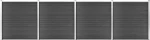 vidaXL Σετ Πάνελ Περίφραξης Μαύρο 186x699cm 3070431