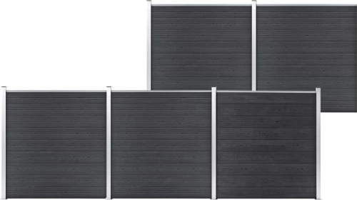 vidaXL Πάνελ Περίφραξης Γκρι 186x872cm 3053228