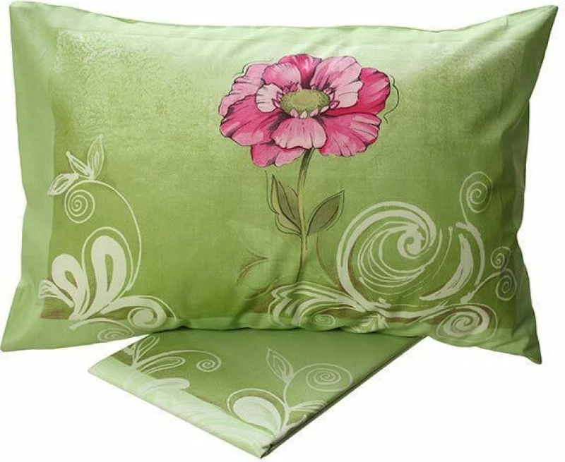 Sunshine Σετ Σεντόνια Μονά 160x260 Cotton Feelings Εμπριμέ 947 Green
