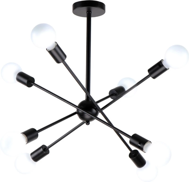 Home Lighting Κρεμαστό Φωτιστικό Μοντέρνο Πολύφωτο Μαύρο