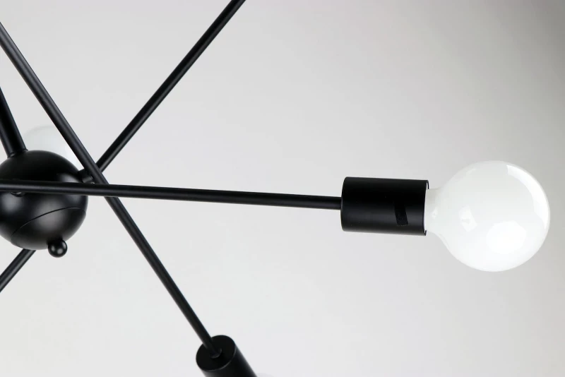 Home Lighting Κρεμαστό Φωτιστικό Μοντέρνο Πολύφωτο Μαύρο