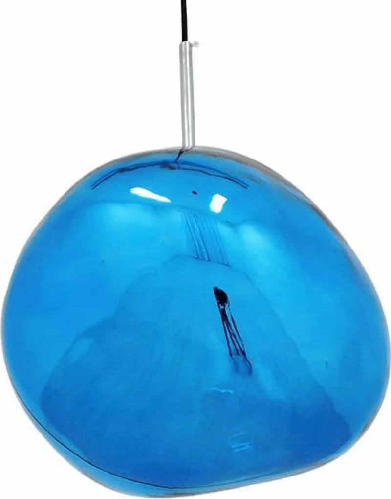 GloboStar Dixxon Κρεμαστό Φωτιστικό Μοντέρνο Μονόφωτο Blue Μπλε