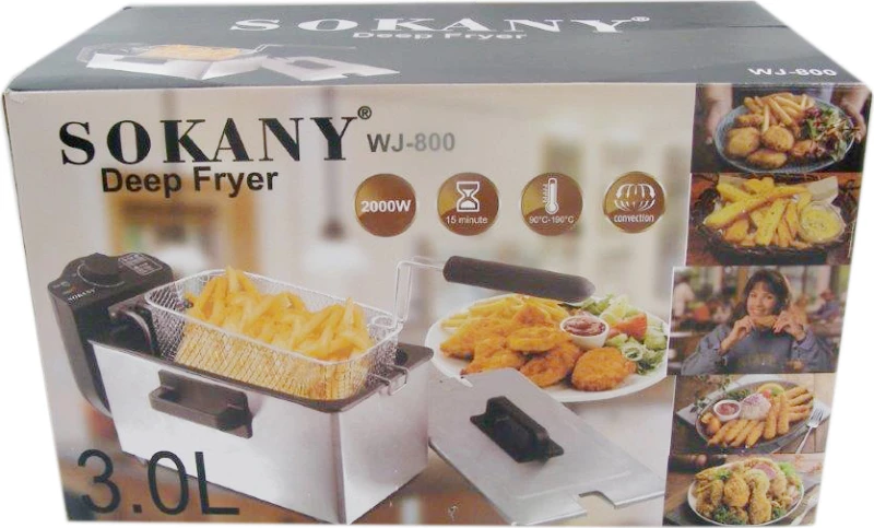 Sokany WJ-800 Φριτέζα Λαδιού με Αποσπώμενο Κάδο 3lt