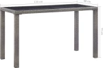 Τραπέζι Κήπου Ανθρακί 123 x 60 x 74 εκ. από Συνθετικό Ρατάν