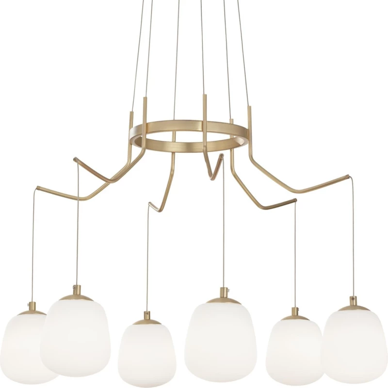 Ideal Lux Karousel Κρεμαστό Φωτιστικό Μοντέρνο Πολύφωτο Χρυσό