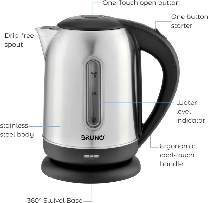 Bruno BRN-0029 Βραστήρας 1.7lt 2200W