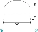Spot Light Επιτοίχιο Εξωτερικό Φωτιστικό 7623