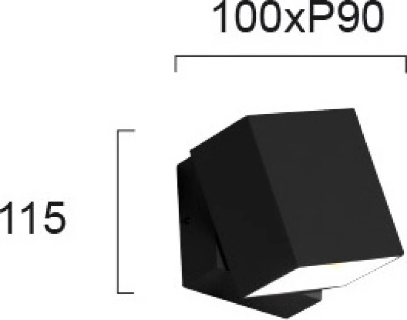 Viokef Quadro Επιτοίχιο Εξωτερικό Φωτιστικό 4226300