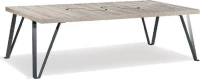 Τραπεζάκι Σαλονιού Ορθογώνιο Φυσικό 120x70cm