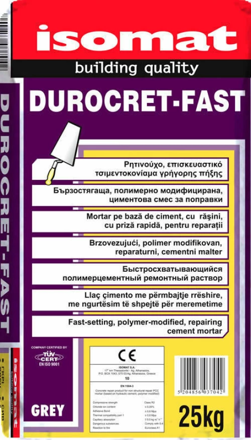 Isomat Durocret Fast Γκρι 25kg