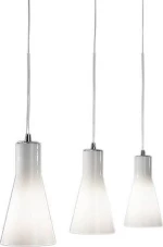 Fabas Luce Diana Κρεμαστό Φωτιστικό Μοντέρνο Τρίφωτο Ασημί