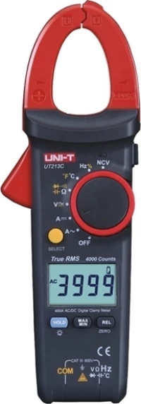Uni-T Πολύμετρο & Αμπεροτσιμπίδα Ut213C, 400A Ac/Dc, Ncv, True Rms