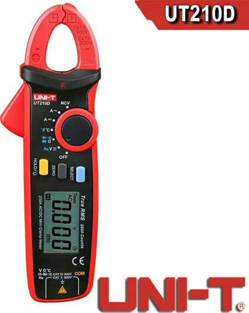 Uni-T Πολύμετρο & Αμπεροτσιμπίδα Ut210D 100A Ac/Dc, Ncv, True Rms (#06-2541)