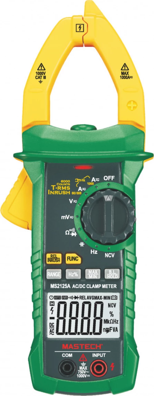 Mastech Αμπεροτσιμπιδα Ψηφιακη Ac/Dc True Rms + Χωρητικοτητα + Φακος Ms2125A
