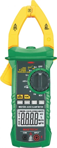 Mastech Αμπεροτσιμπιδα Ψηφιακη Ac/Dc True Rms + Χωρητικοτητα + Φακος Ms2125A