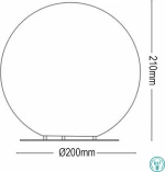 Ideal Lux Paper TL1 Πορτατίφ με Λευκό Καπέλο και Λευκή Βάση 20cm
