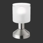 Trio Lighting Gral Πορτατίφ με Λευκό Καπέλο και Ασημί Βάση