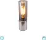 Globo Lighting Annika Πορτατίφ με Διάφανο Καπέλο και Ασημί Βάση