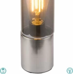 Globo Lighting Annika Πορτατίφ με Διάφανο Καπέλο και Ασημί Βάση