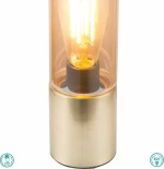 Globo Lighting Annika Πορτατίφ με Διάφανο Καπέλο και Χρυσή Βάση