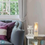 Globo Lighting Annika Πορτατίφ με Διάφανο Καπέλο και Χρυσή Βάση