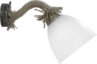 Heronia UT-26ΑΡ 45° OVO ROPE UT-BR Φωτιστικό Τοίχου Λευκό Μπρονζέ/Λευκό
