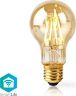 Nedis Smart Λάμπα LED για Ντουί E27 και Σχήμα A60 Θερμό Λευκό 500lm Dimmable