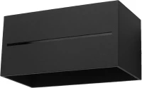 Sollux Lobo Maxi Φωτιστικό Τοίχου Μαύρο Black