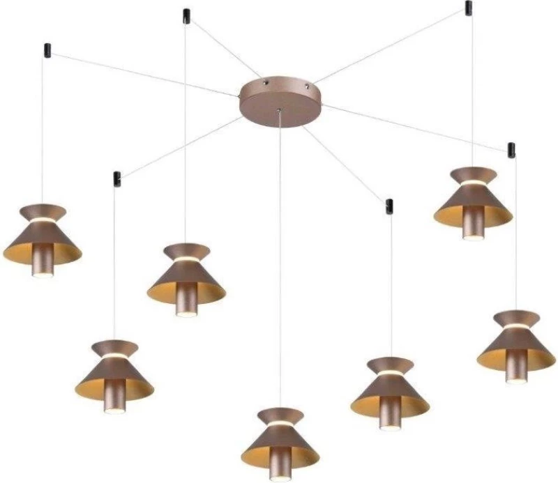 Sun Light Κρεμαστό Φωτιστικό Μοντέρνο LED Καφέ