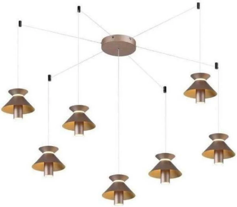 Sun Light Κρεμαστό Φωτιστικό Μοντέρνο LED Καφέ
