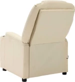 Πολυθρόνα Relax Λευκό Κρεμ Massage 321312