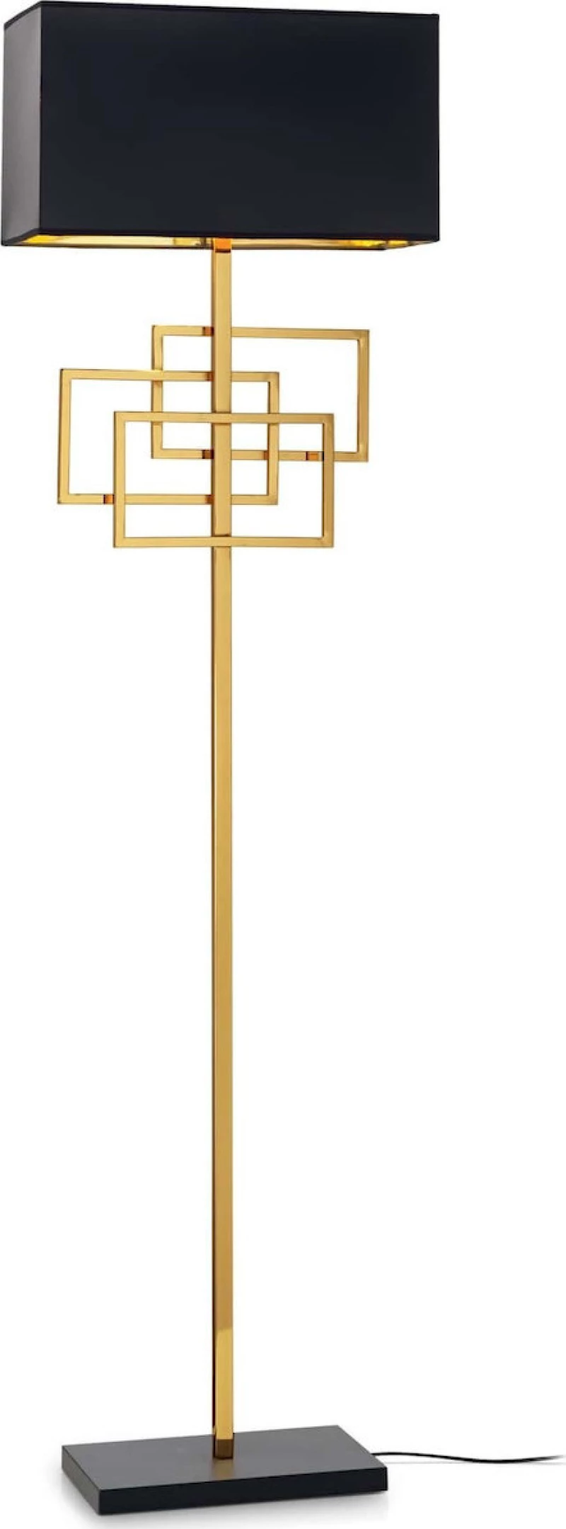 Ideal Lux Luxury PT1 Φωτιστικό Δαπέδου Μαύρο με Ύψος 162cm