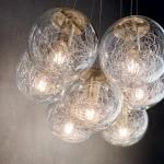Ideal Lux Mapa Sat SP7 Κρεμαστό Φωτιστικό Μοντέρνο Πολύφωτο Χρυσό
