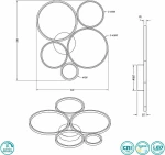 Trio Lighting Rondo Πλαφονιέρα Οροφής Λευκή από Μέταλλο Λευκό