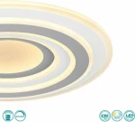 Globo Lighting Sabatino Πλαφονιέρα Οροφής Ασημί από Μέταλλο