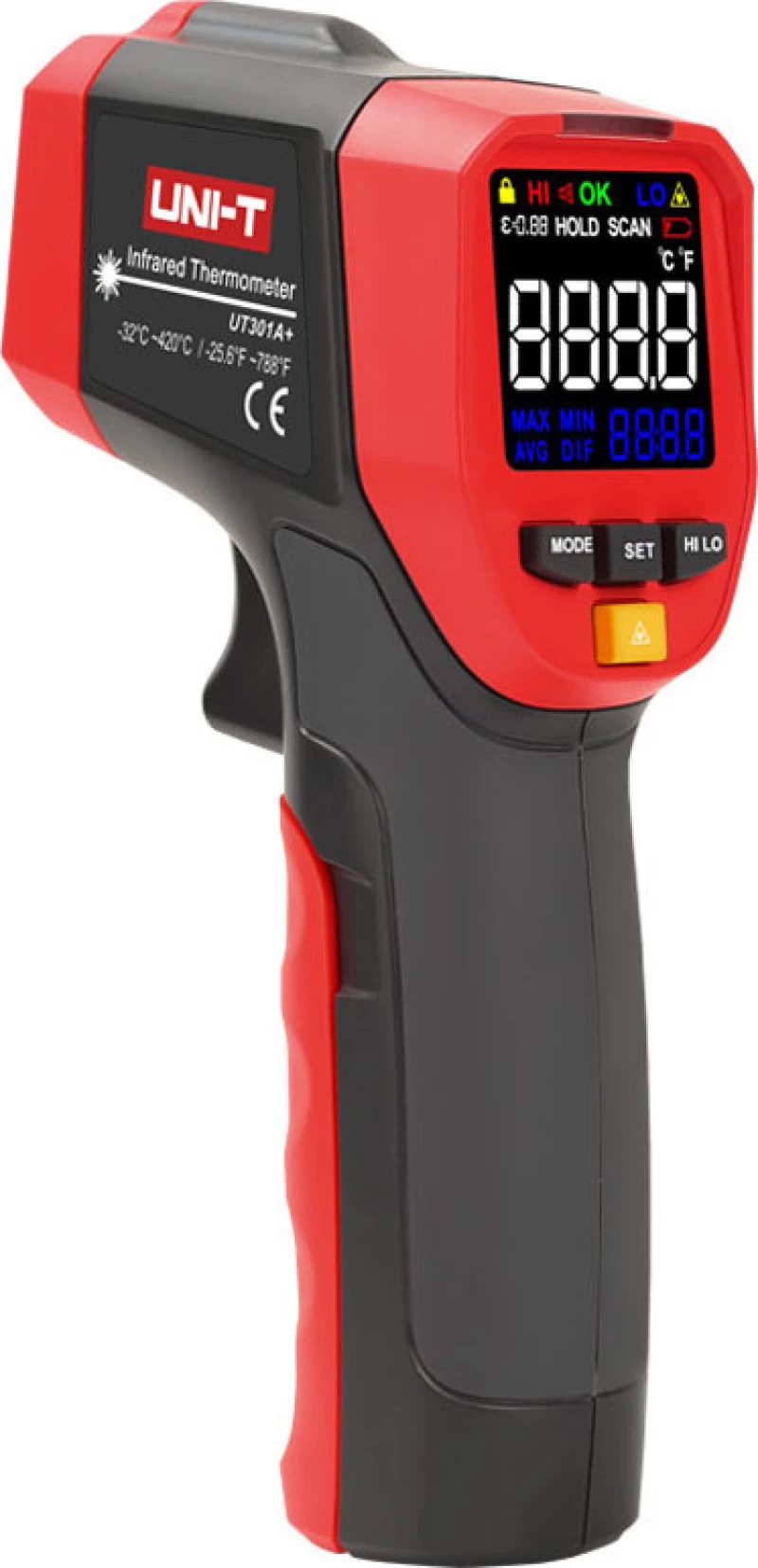 Ψηφιακό Θερμόμετρο Υπερύθρων -32℃ έως 420℃ Uni-T UT301A+