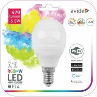 Avide Λάμπα LED για Ντουί E14 RGBW 470lm Dimmable