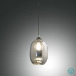 Fabas Luce Infinity Κρεμαστό Φωτιστικό Vintage Μονόφωτο Διάφανο