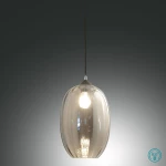 Fabas Luce Infinity Κρεμαστό Φωτιστικό Vintage Μονόφωτο Διάφανο