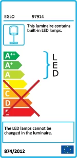 Φωτιστικό Γραφείου Led 97914 Black Cognoli Eglo