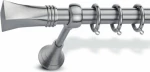 Domus Μεταλλικό Κουρτινόξυλο Τήλος Μονό Φ25mm 160cm Νίκελ Ματ