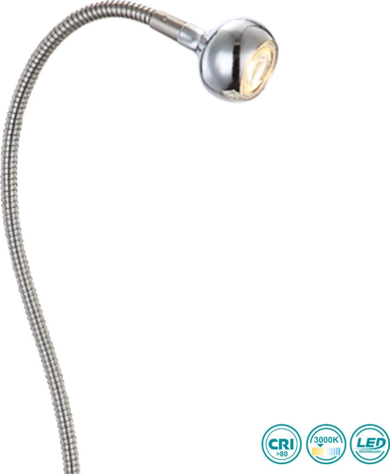 Φωτιστικό Clip-On Globo Lighting Serpent 24109K Νίκελ Ματ