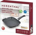 Herenthal Αντικολλητική γκριλιέρα - σχαροτήγανο 24cm HT-CAG24M