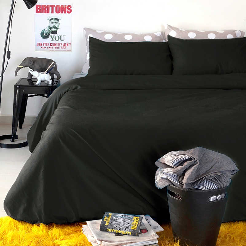 Melinen Σεντόνι Μονό 170x260 Urban Black