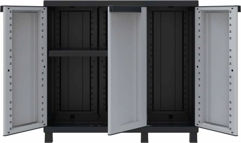 Τρίφυλλη Ντουλάπα Twist Πλαστική 102B Black 102x39x91.5cm