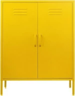 Δίφυλλη Ντουλάπα Μεταλλικός Κίτρινη 80x40x102cm