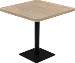 Τραπέζι Bistro Τετράγωνο Χρώμα Δρυός 80x80x75 εκ. MDF/Ατσάλι