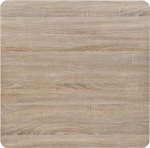 Τραπέζι Bistro Τετράγωνο Χρώμα Δρυός 80x80x75 εκ. MDF/Ατσάλι
